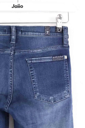 Jean slim 7 For All Mankind Bleu en Coton