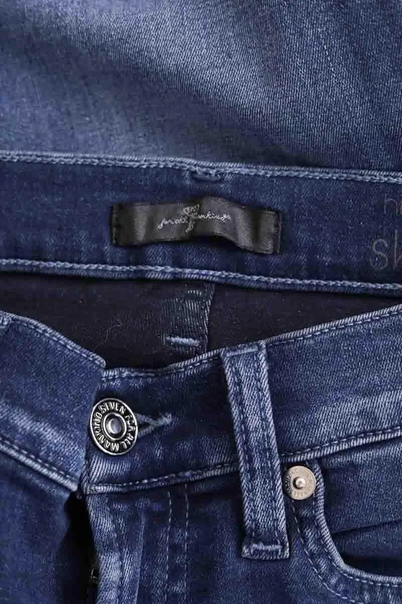 Jean slim 7 For All Mankind Bleu en Coton