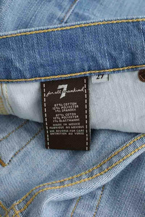 Jean slim 7 For All Mankind Bleu en Coton