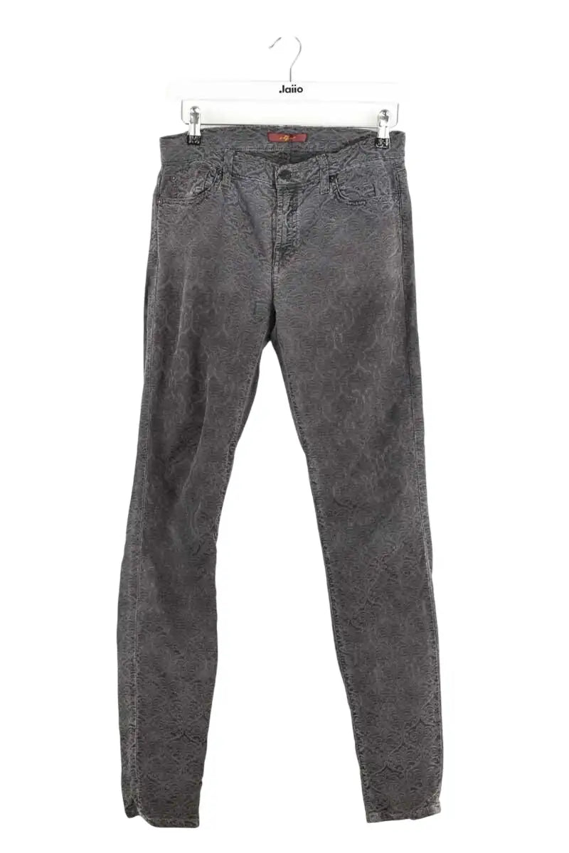 Jean slim 7 For All Mankind Gris en Coton, taille M - Seconde Main