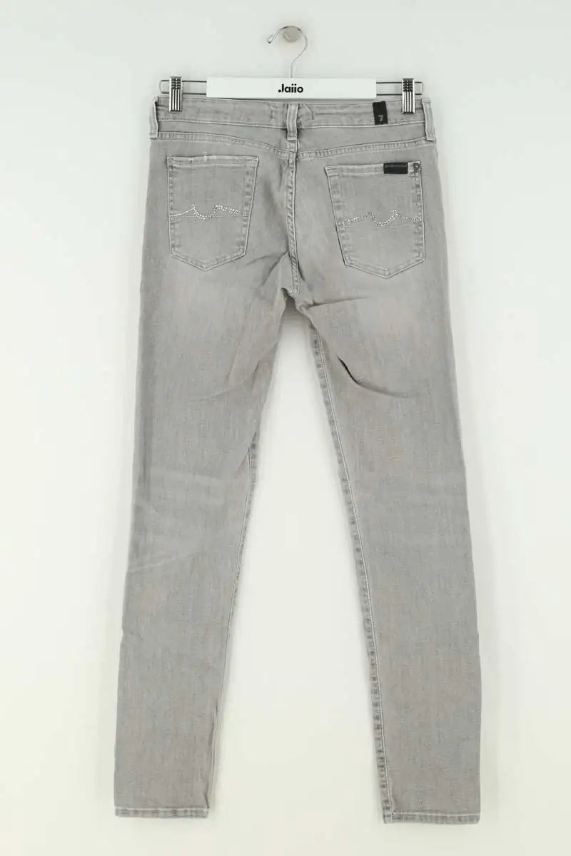 Jean slim 7 For All Mankind Gris en Coton