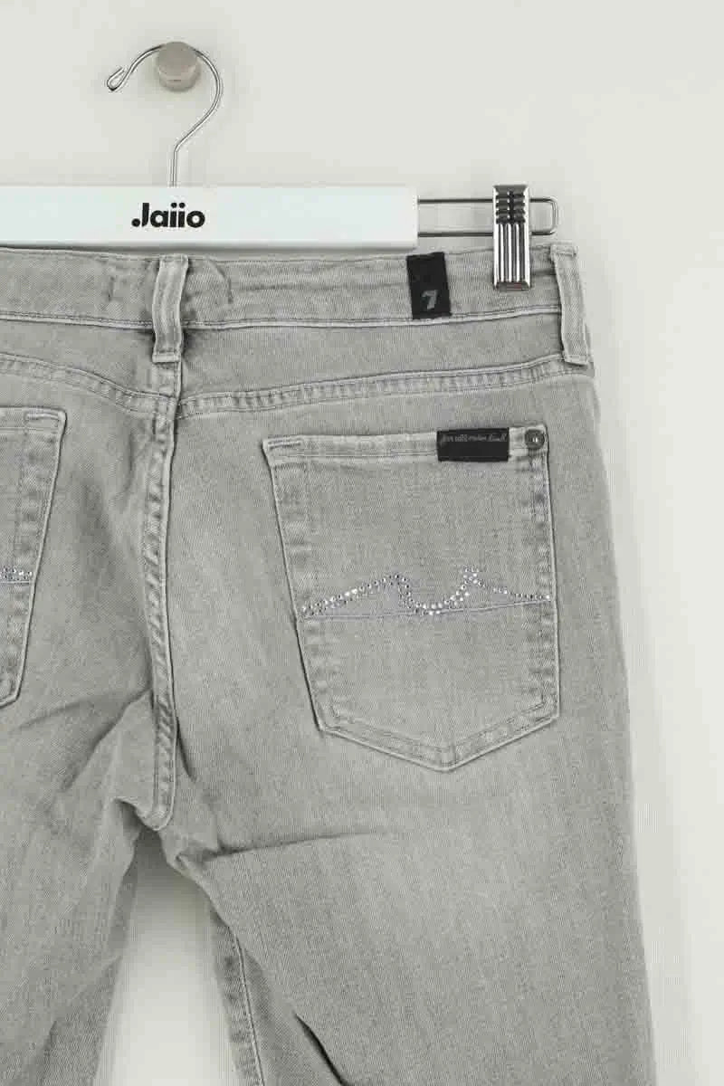Jean slim 7 For All Mankind Gris en Coton