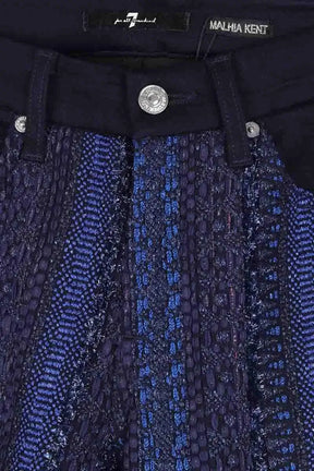 Jean slim 7 For All Mankind Marine en Coton