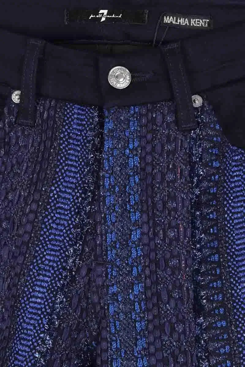 Jean slim 7 For All Mankind Marine en Coton