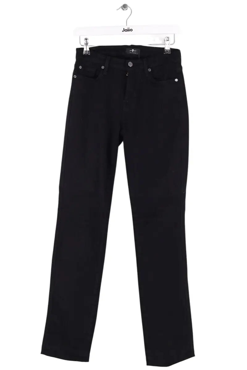 Jean slim 7 For All Mankind Noir en Coton, taille XS - Seconde Main