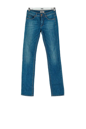 Jean slim Acne Studios Bleu en Coton, taille M - Seconde Main