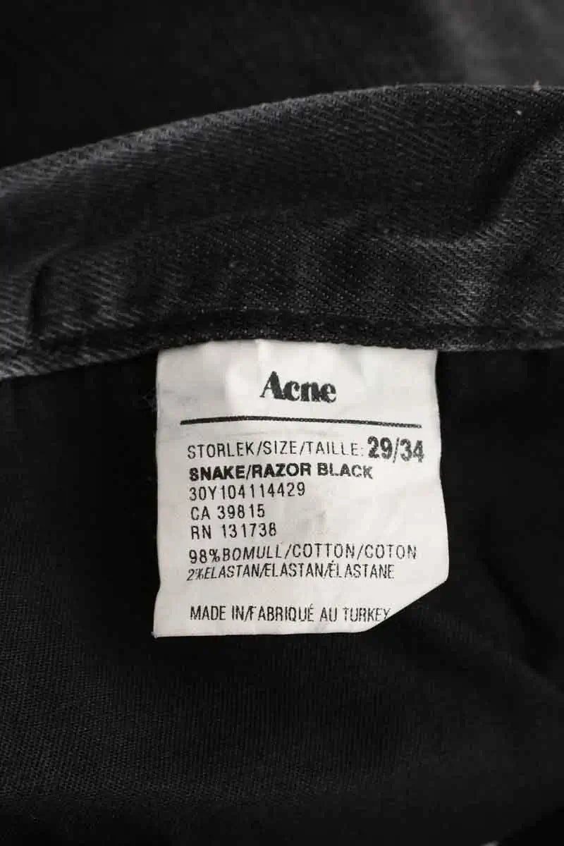 Jean slim Acne Studios Gris en Coton