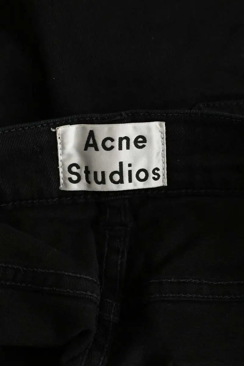 Jean slim Acne Studios Noir en Coton