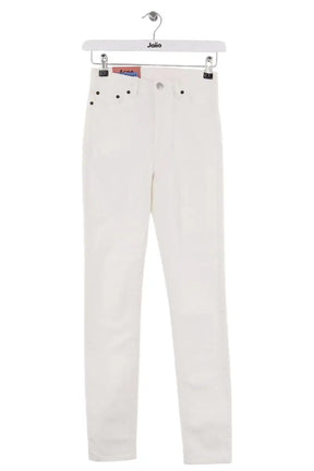 Jean slim Acne Studios Peg white Blanc en Coton, taille XS - Seconde Main