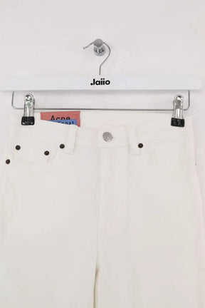 Jean slim Acne Studios Peg white Blanc en Coton