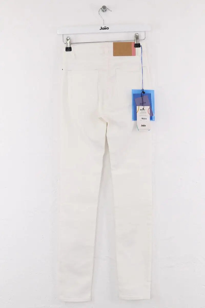 Jean slim Acne Studios Peg white Blanc en Coton