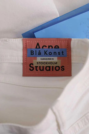 Jean slim Acne Studios Peg white Blanc en Coton