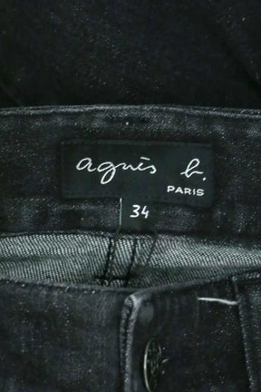 Jean slim Agnès B. Gris en Coton