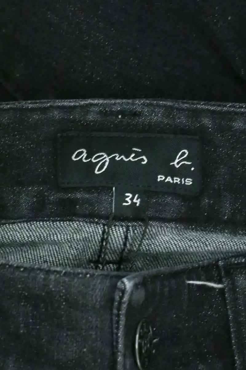 Jean slim Agnès B. Gris en Coton
