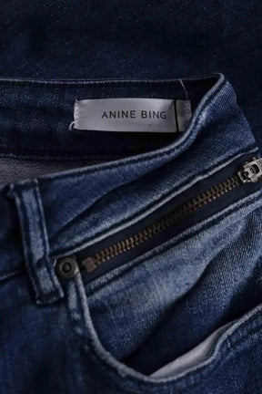 Jean slim Anine Bing Bleu en Coton