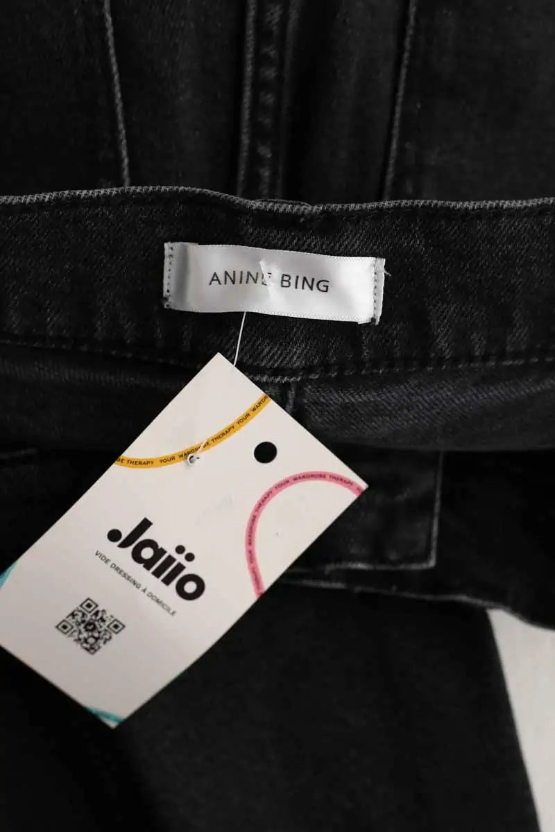 Jean slim Anine Bing Noir en Coton