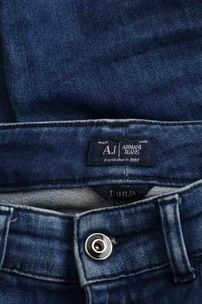 Jean slim Armani Bleu en Coton - élasthanne
