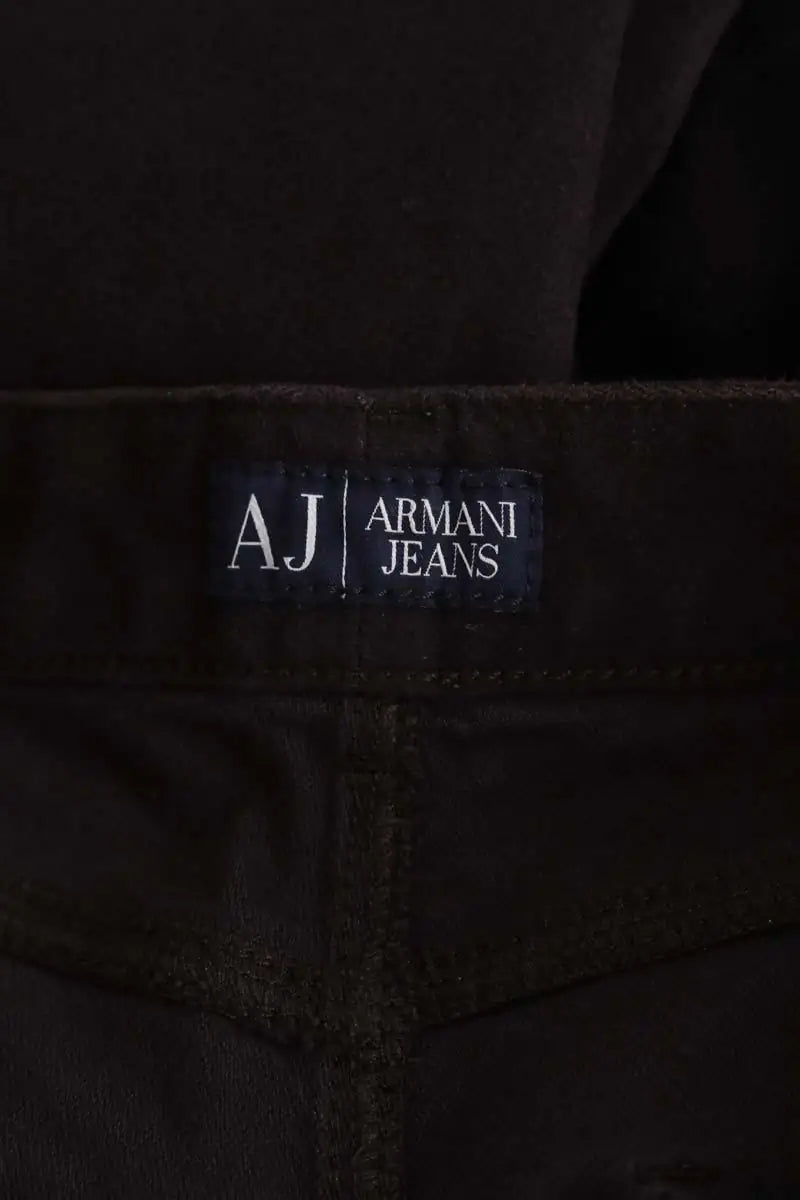 Jean slim Armani Jeans Marron en Coton