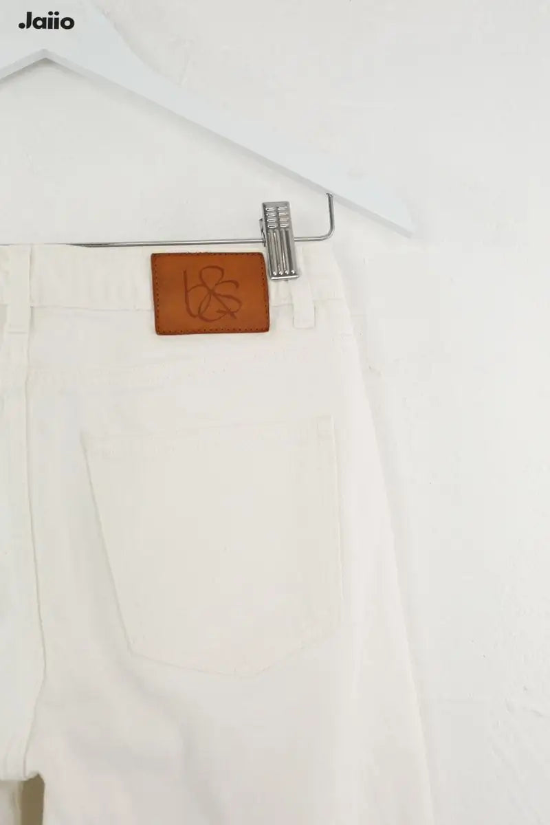 Jean slim Bash Blanc en Coton