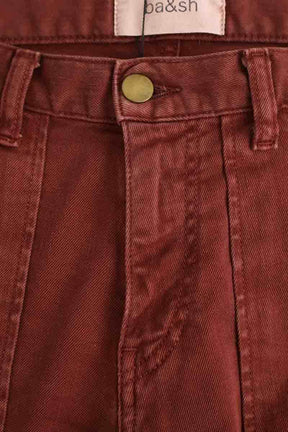 Jean slim Ba&Sh Bordeaux en Coton
