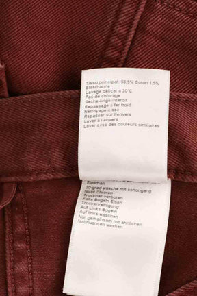 Jean slim Ba&Sh Bordeaux en Coton