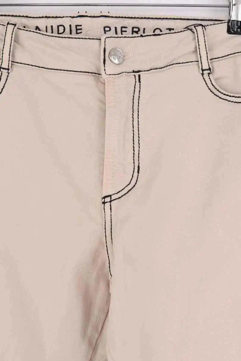 Jean slim Claudie Pierlot Beige en Polyester