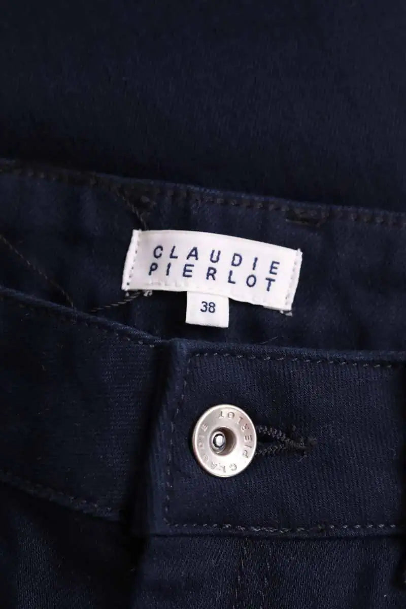 Jean slim Claudie Pierlot Marine en Coton