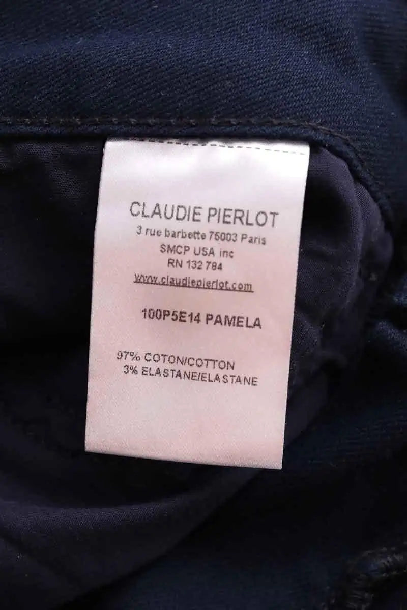 Jean slim Claudie Pierlot Marine en Coton