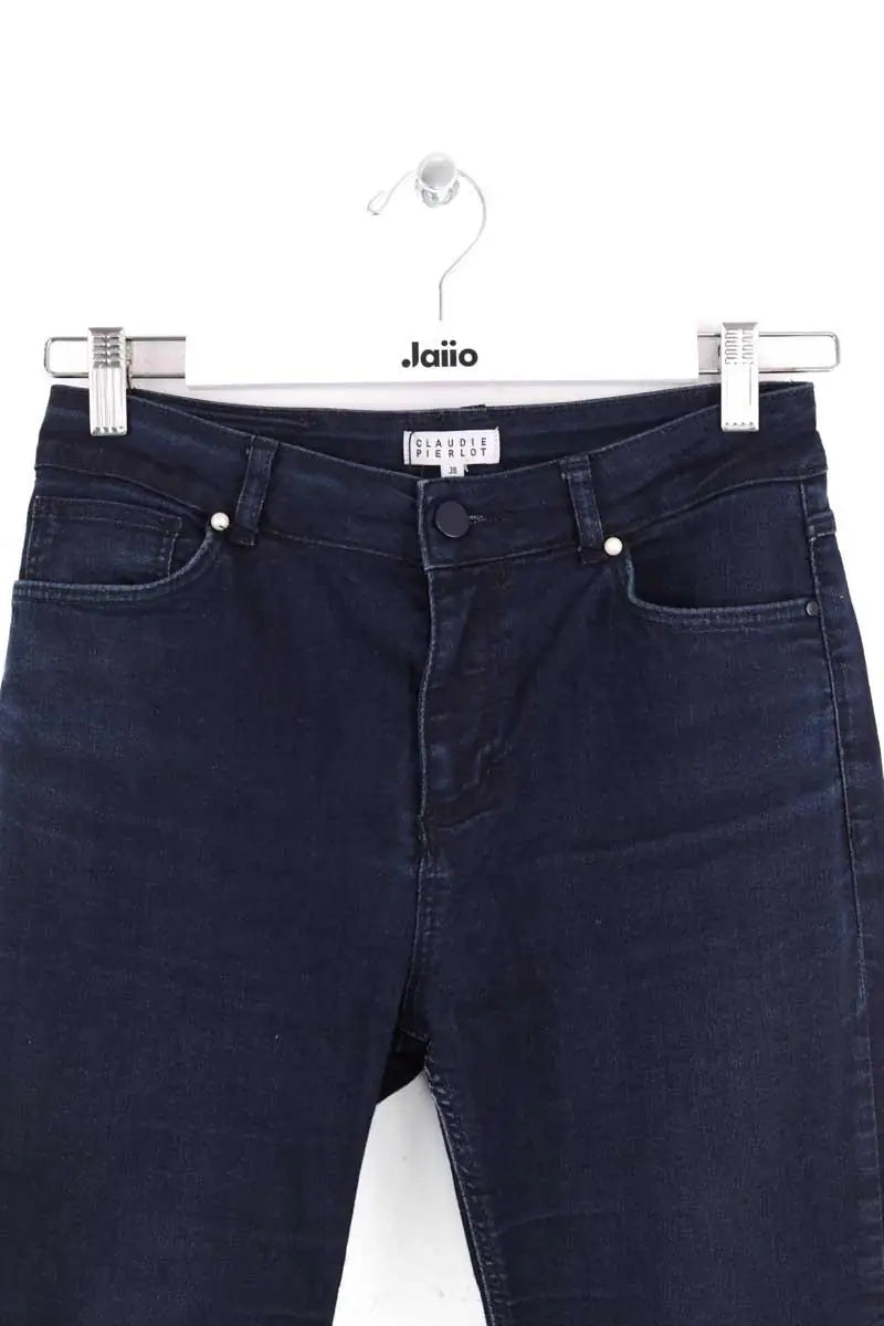 Jean slim Claudie Pierlot Marine en Coton