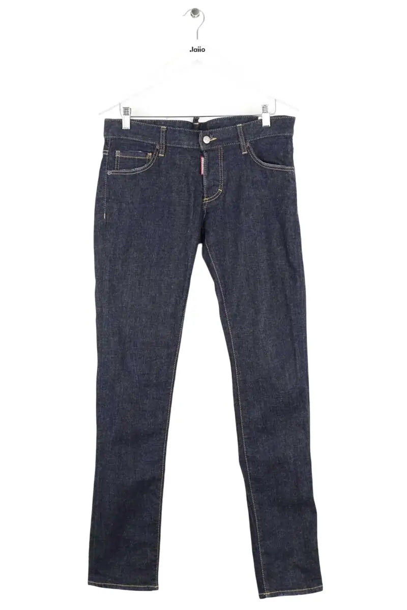 Jean slim Dsquared2 Marine en Coton, taille L - Seconde Main