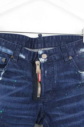 Jean slim Dsquared2 Marine en Coton