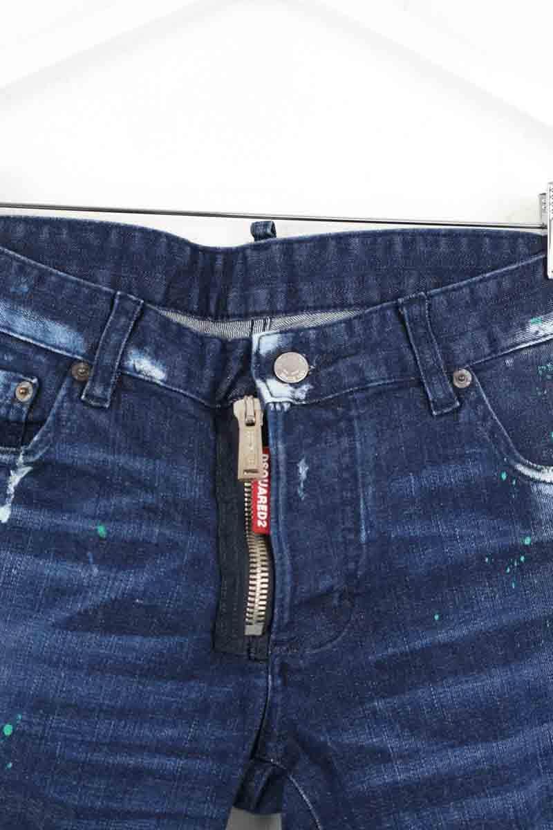 Jean slim Dsquared2 Marine en Coton