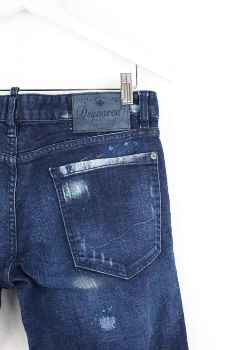 Jean slim Dsquared2 Marine en Coton
