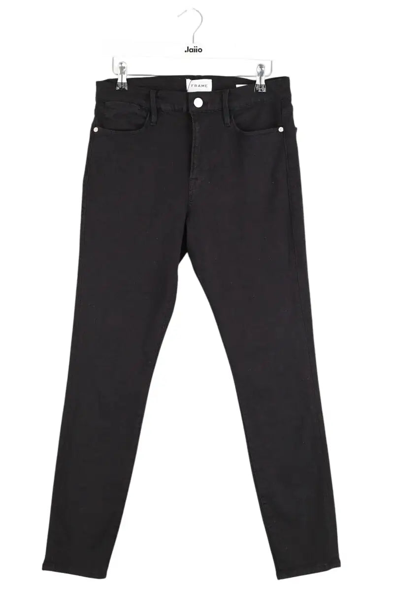 Jean slim Frame Le high skinny Noir en Coton, taille L - Seconde Main