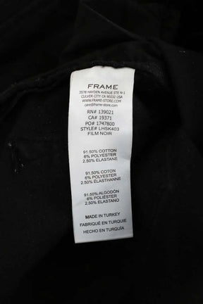 Jean slim Frame Le high skinny Noir en Coton