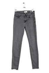 Jean slim Frame Le skinny de Jeanne Gris en Coton - élasthanne, taille XS - Seconde Main