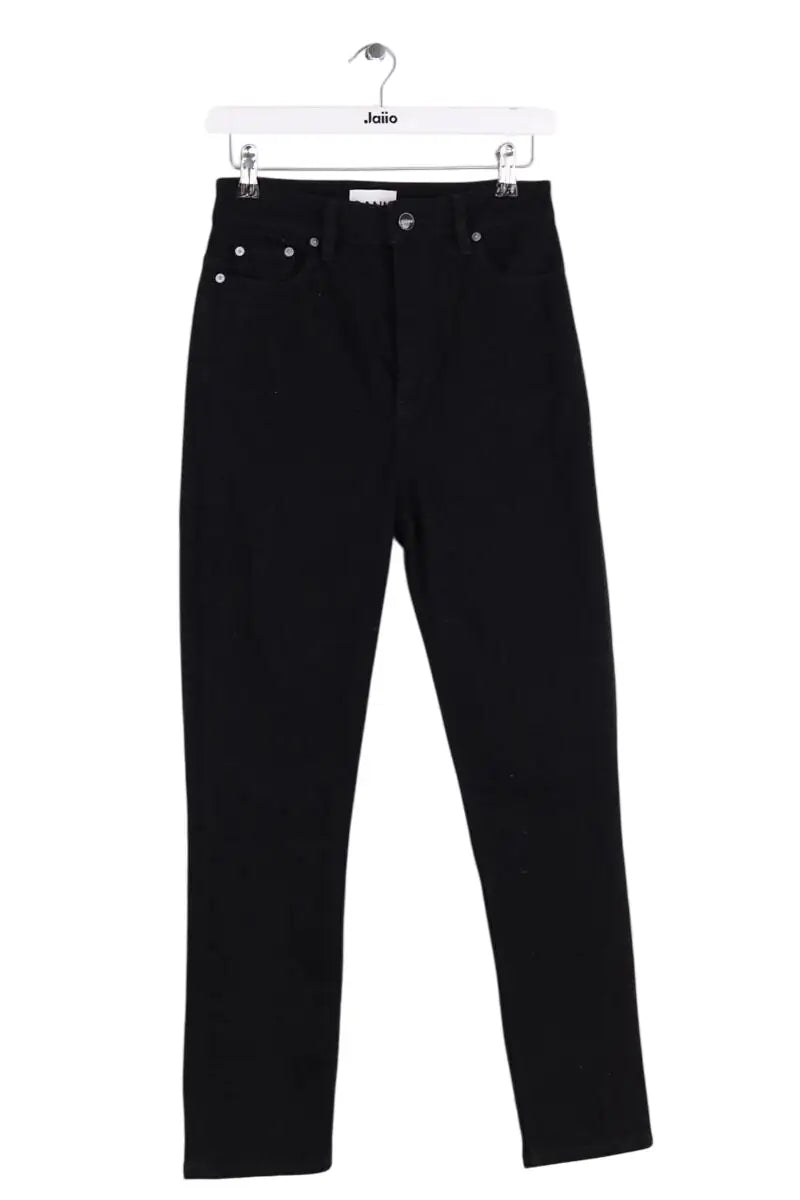 Jean slim Ganni Noir en Coton, taille XS - Seconde Main