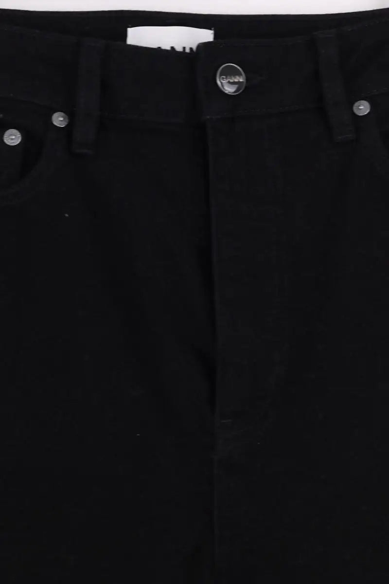 Jean slim Ganni Noir en Coton