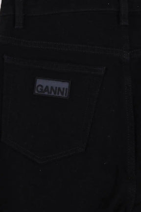 Jean slim Ganni Noir en Coton