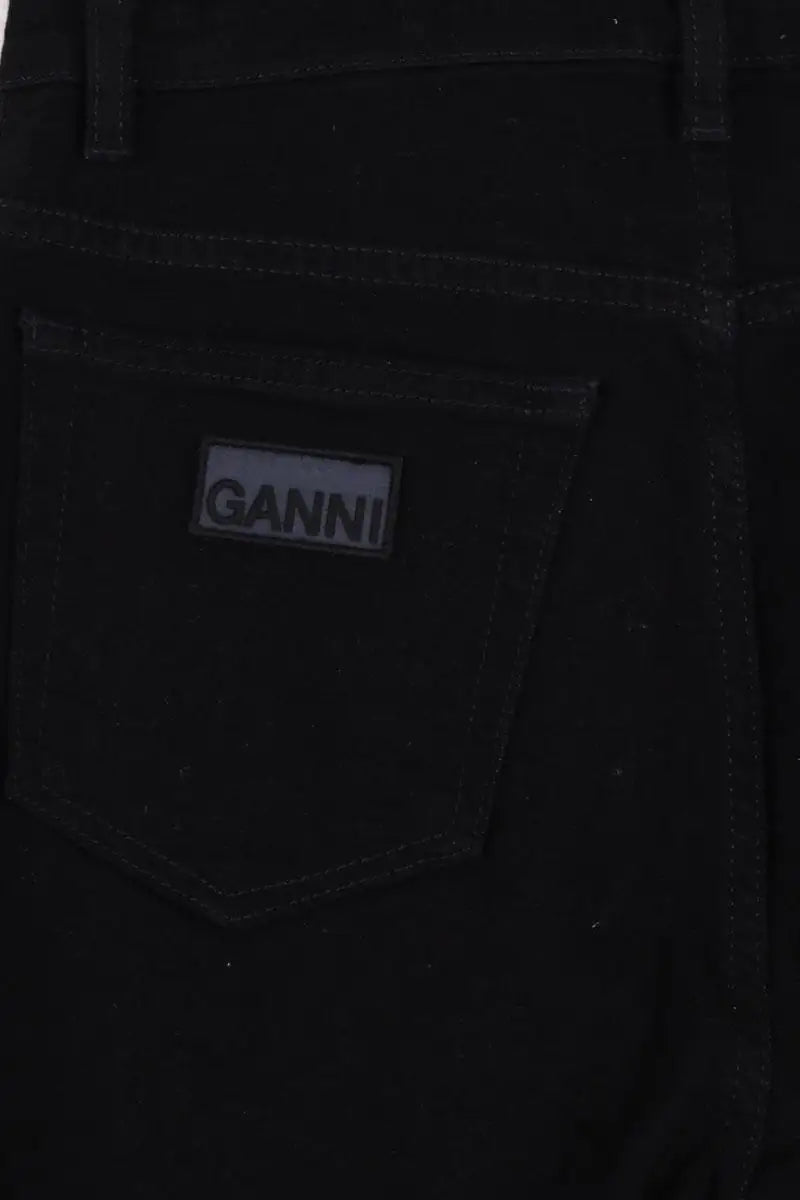 Jean slim Ganni Noir en Coton