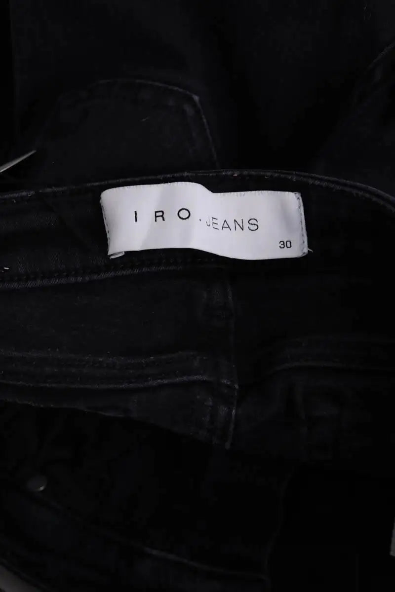 Jean slim Iro Noir en Coton