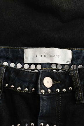 Jean slim Iro Noir en Coton
