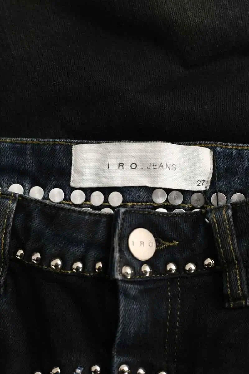 Jean slim Iro Noir en Coton