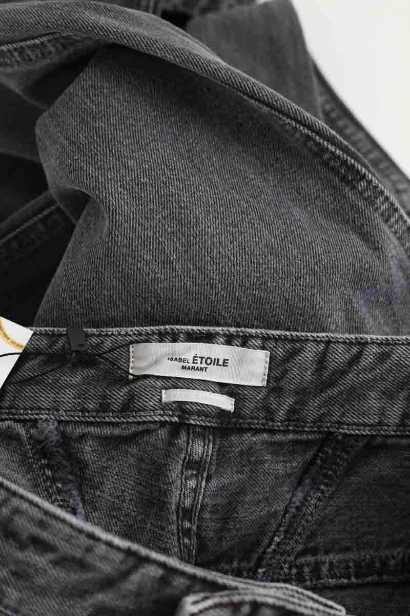 Jean slim Isabel Marant Étoile Anthracite en Coton