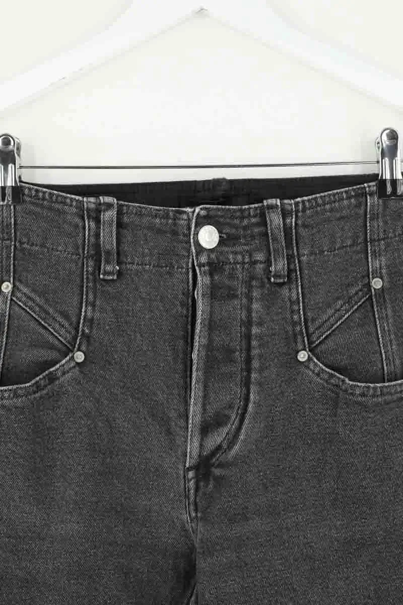 Jean slim Isabel Marant Noir en Coton