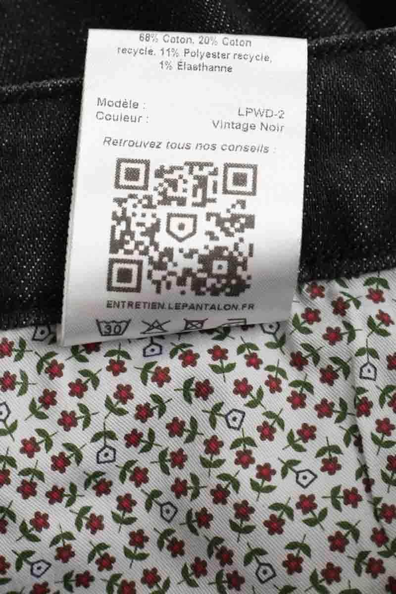 Jean slim Lepantalon Anthracite en Coton