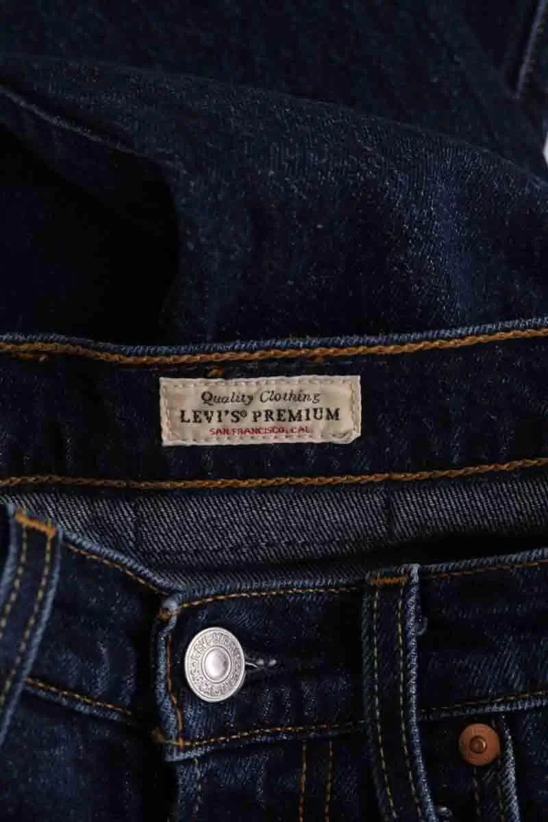 Jean slim Levi's 501 Bleu en Coton