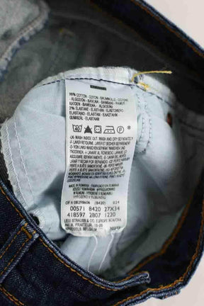 Jean slim Levi's 571 Bleu en Coton