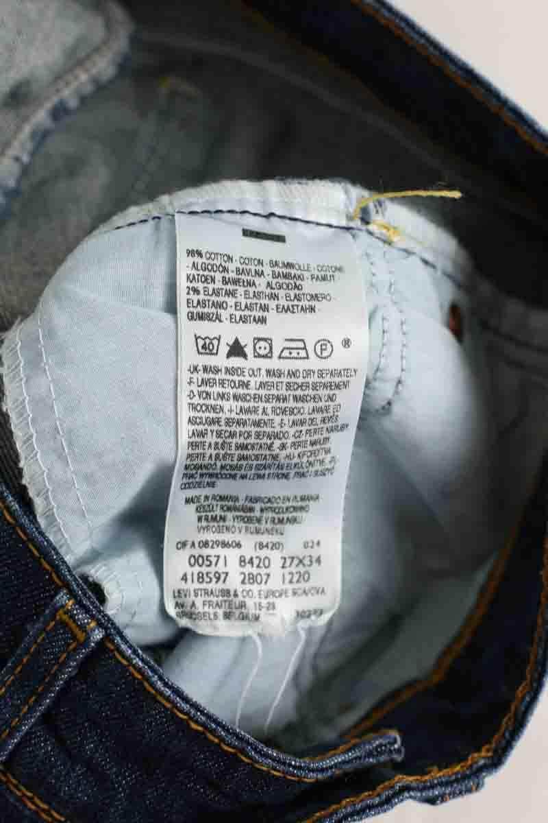 Jean slim Levi's 571 Bleu en Coton