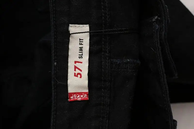 Jean slim Levi's 571 slim fit Noir en Coton